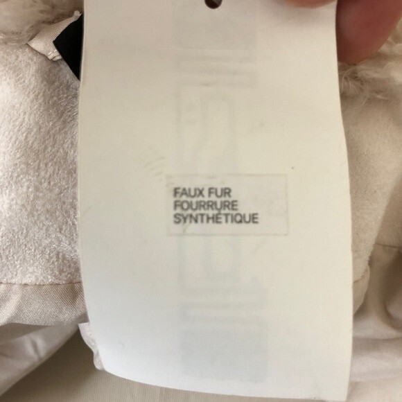 H&M Divided Jacket Womens Medium Cream Sherpa Bomber Faux Fur Teddy Bear New - Picture 12 of 13